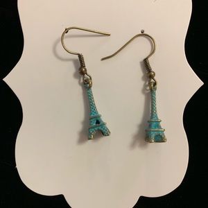 Handmade Paris Eiffel Tower Charm Earrings